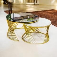 Dual-Tone Nesting Coffee Table