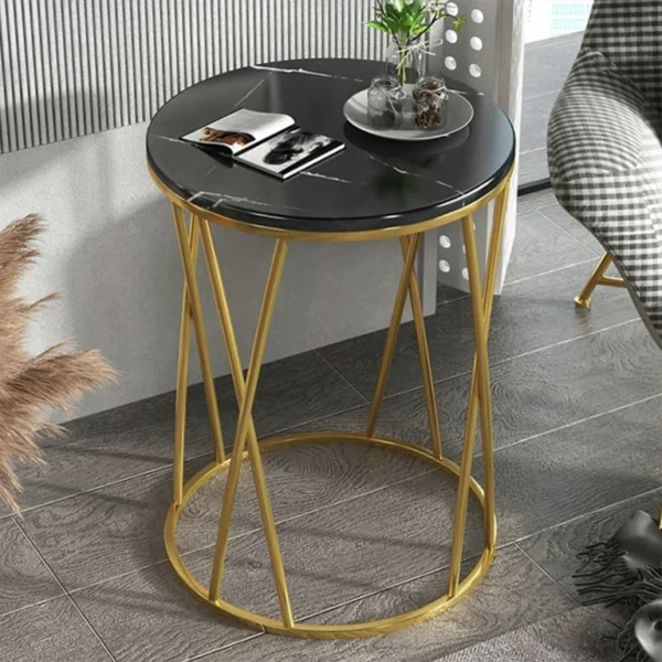 Elara Gold Accent Side Table