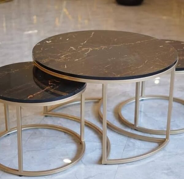 Marble Coffee Table - Wooden Top