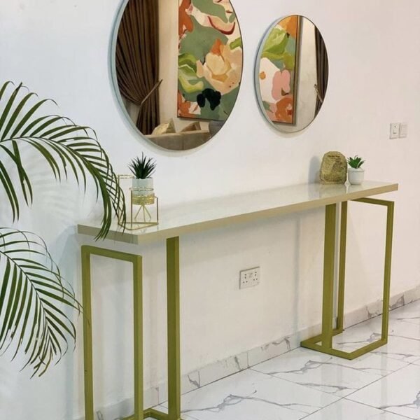 Minimalist Gold Console Table