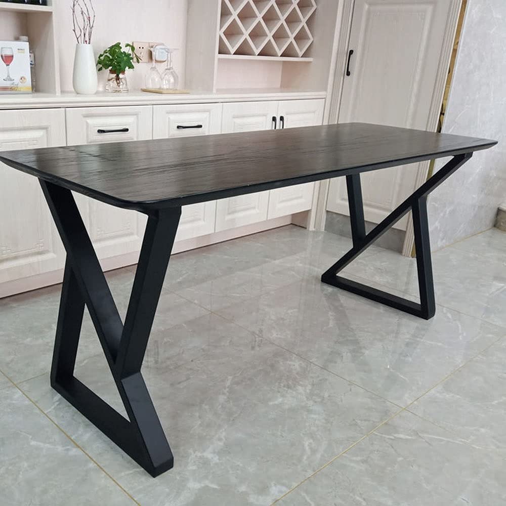 Modern Black Wood & Metal Console Table (1) The Modern Black Wood & Metal Console Table features a bold geometric design with a sleek black wooden top, perfect for modern interiors and decorative spaces.