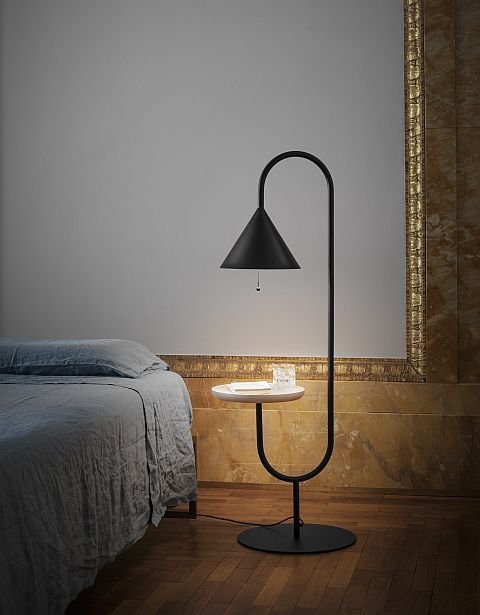 Ozz Minimalist Floor Lamp with Table