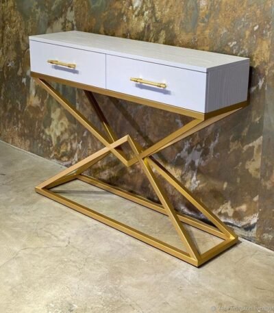 The Celestia Gold Console Table