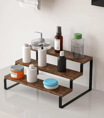 Tiered Wooden Organizer Shelf