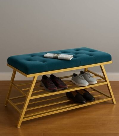 Velvet Shoe Bench