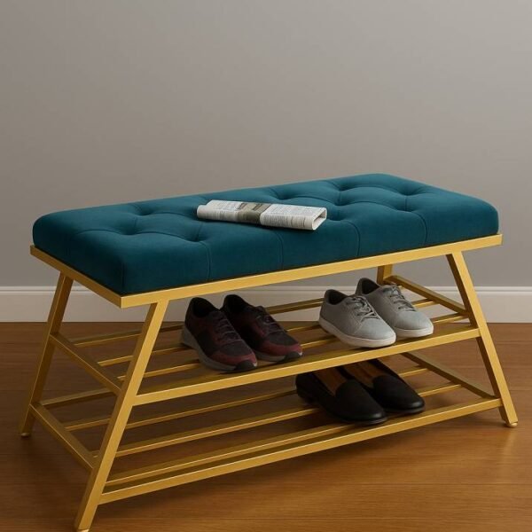 Velvet Shoe Bench