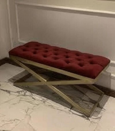 tufted-upholstered-bench-gold-metal-frame