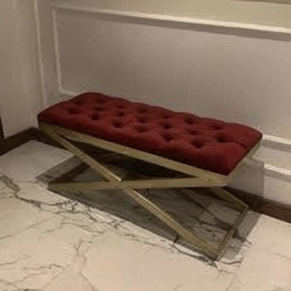 tufted-upholstered-bench-gold-metal-frame